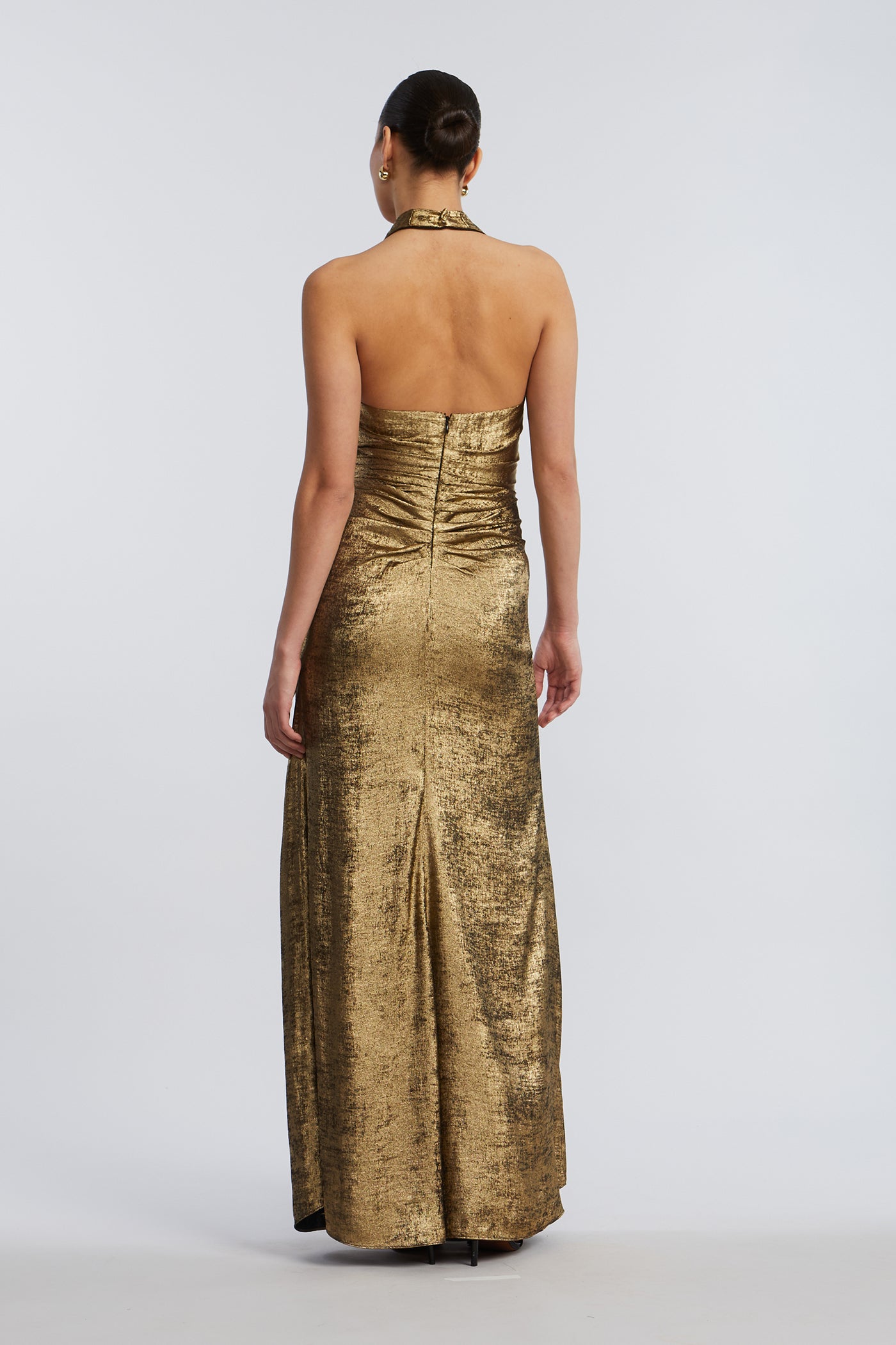 LAME HALTER GOWN