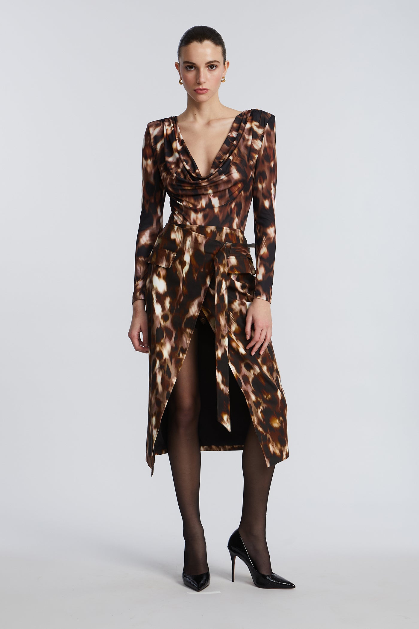Overlap Midi Skirt