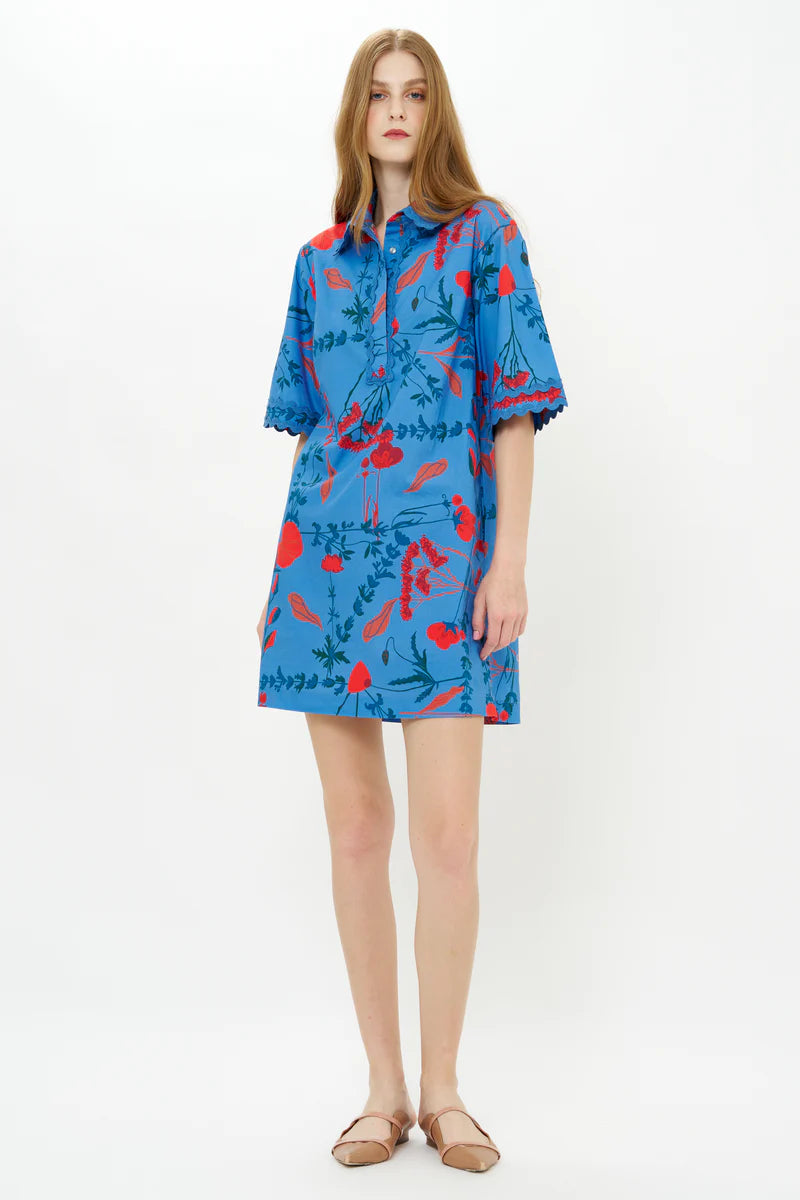 Collared Shirt Dress - Bartram Blue