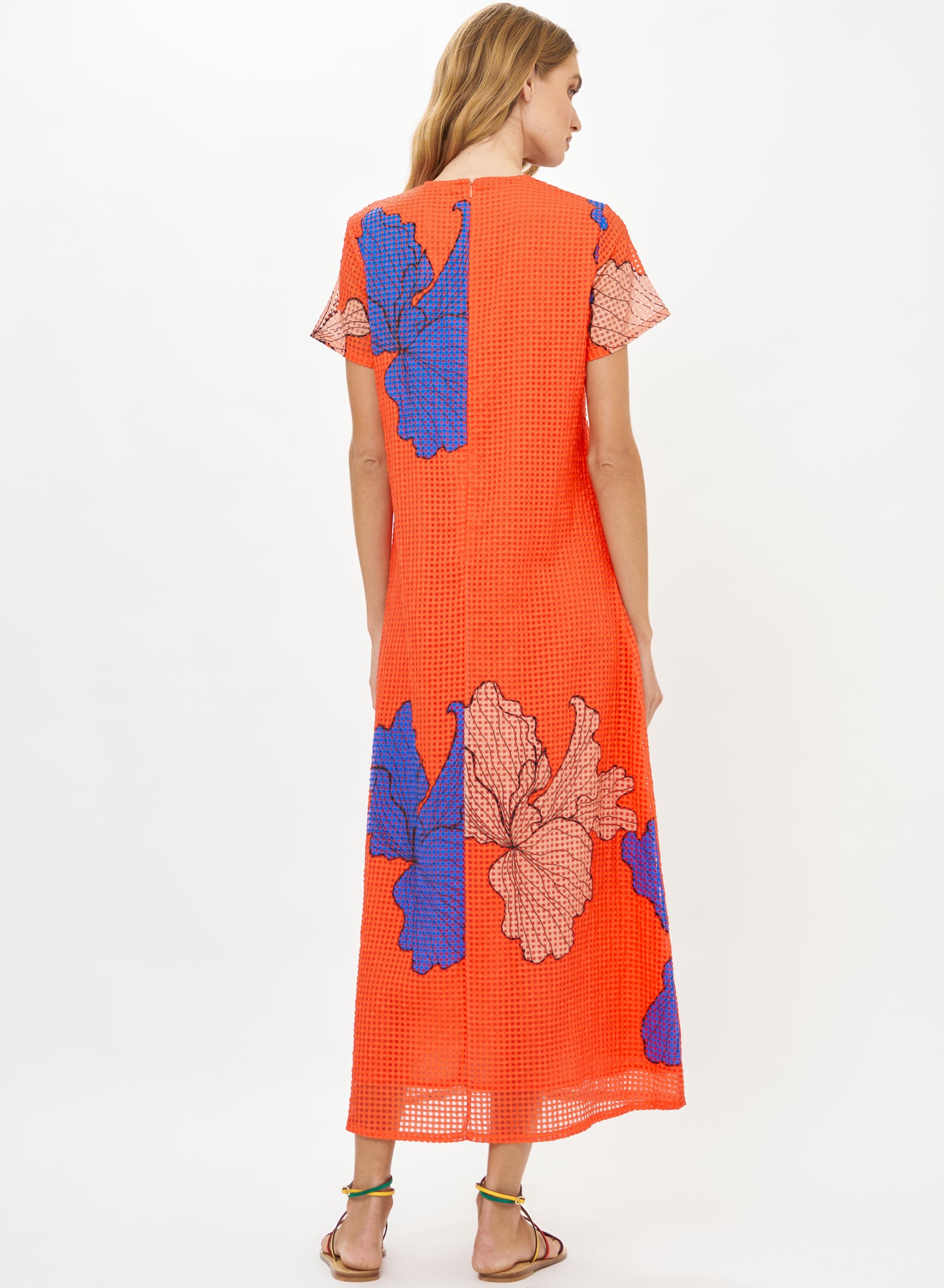 Short sleeve shift maxi