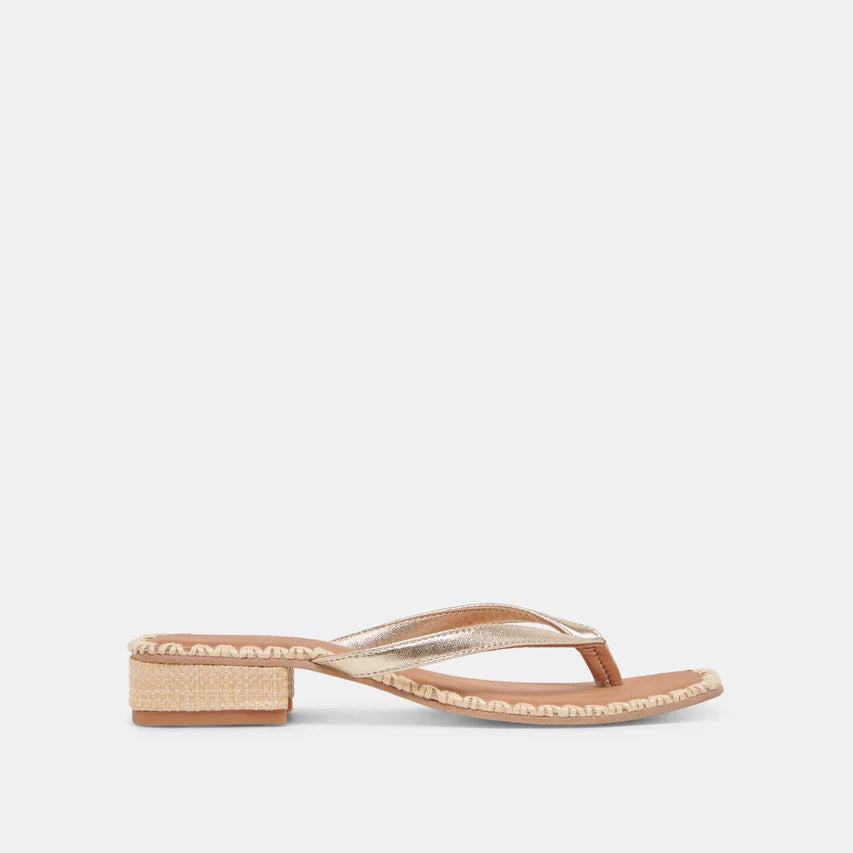 Barty Sandals Gold Metallic Leather