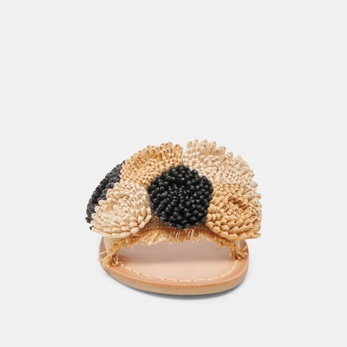 Danela Sandals Black Natural Raffia