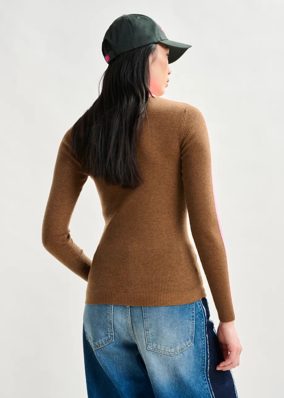 Iffort Two-Tone Turtleneck Sweater