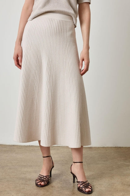 Flared Knit Skirt - Mist