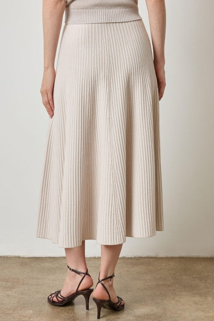Flared Knit Skirt - Mist