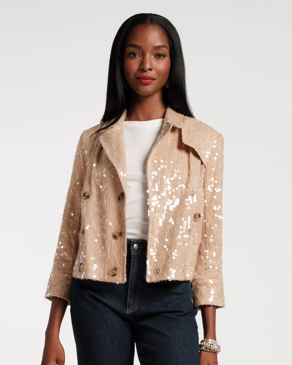 Sequin Moto Jacket