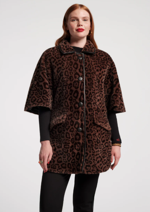 Nico Poncho - Jaguar Faux Fur