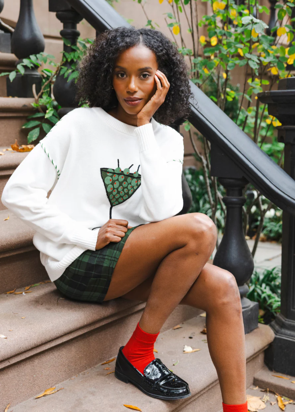 Riley Crewneck Sweater - Extra Olives