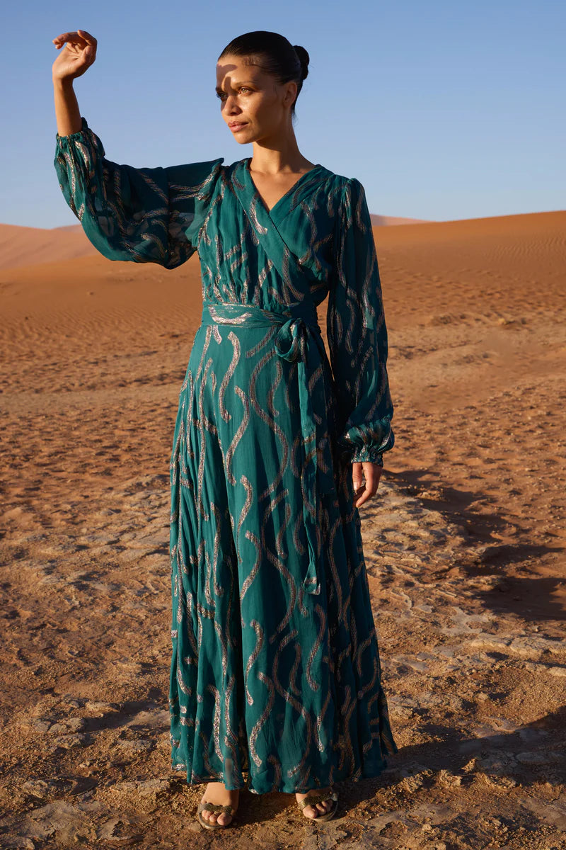 Wrap Dress - Borealis Jade
