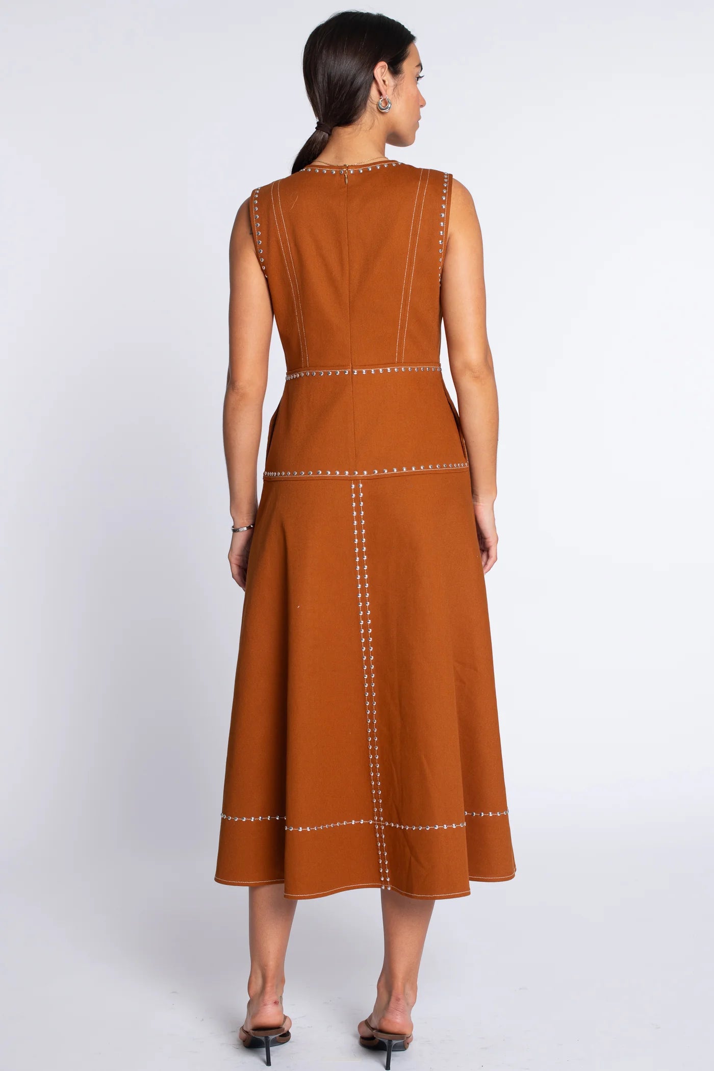 Claire Dress - Chocolate Studs