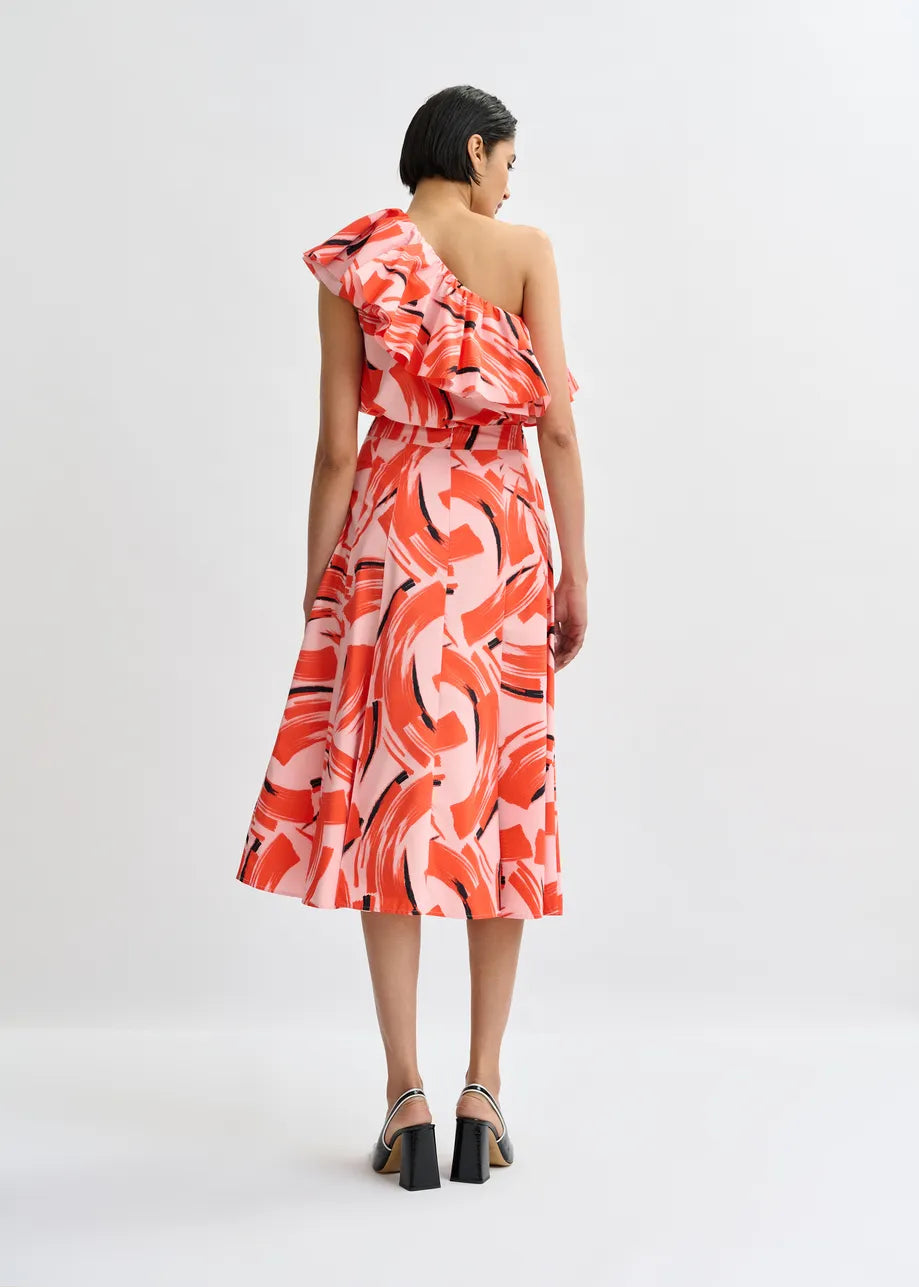 Jaelyn Deep Pleat Midi-Skirt