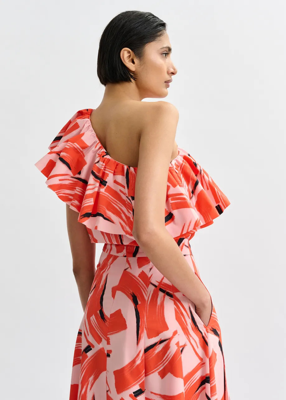 Jillian Asymmetric Ruffle Top