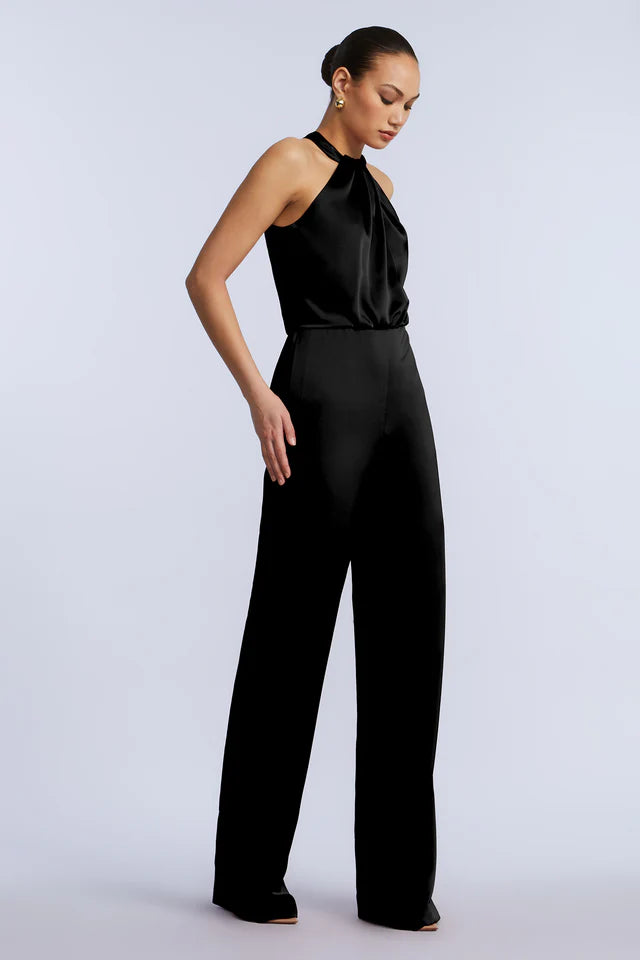 Pleated Halter Jumpsuit