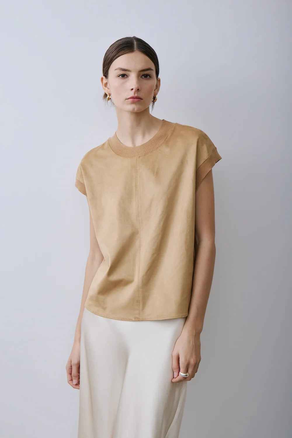 Josette Champagne suede