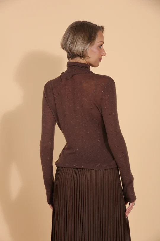 Mock Neck Sweater w/ Sequins