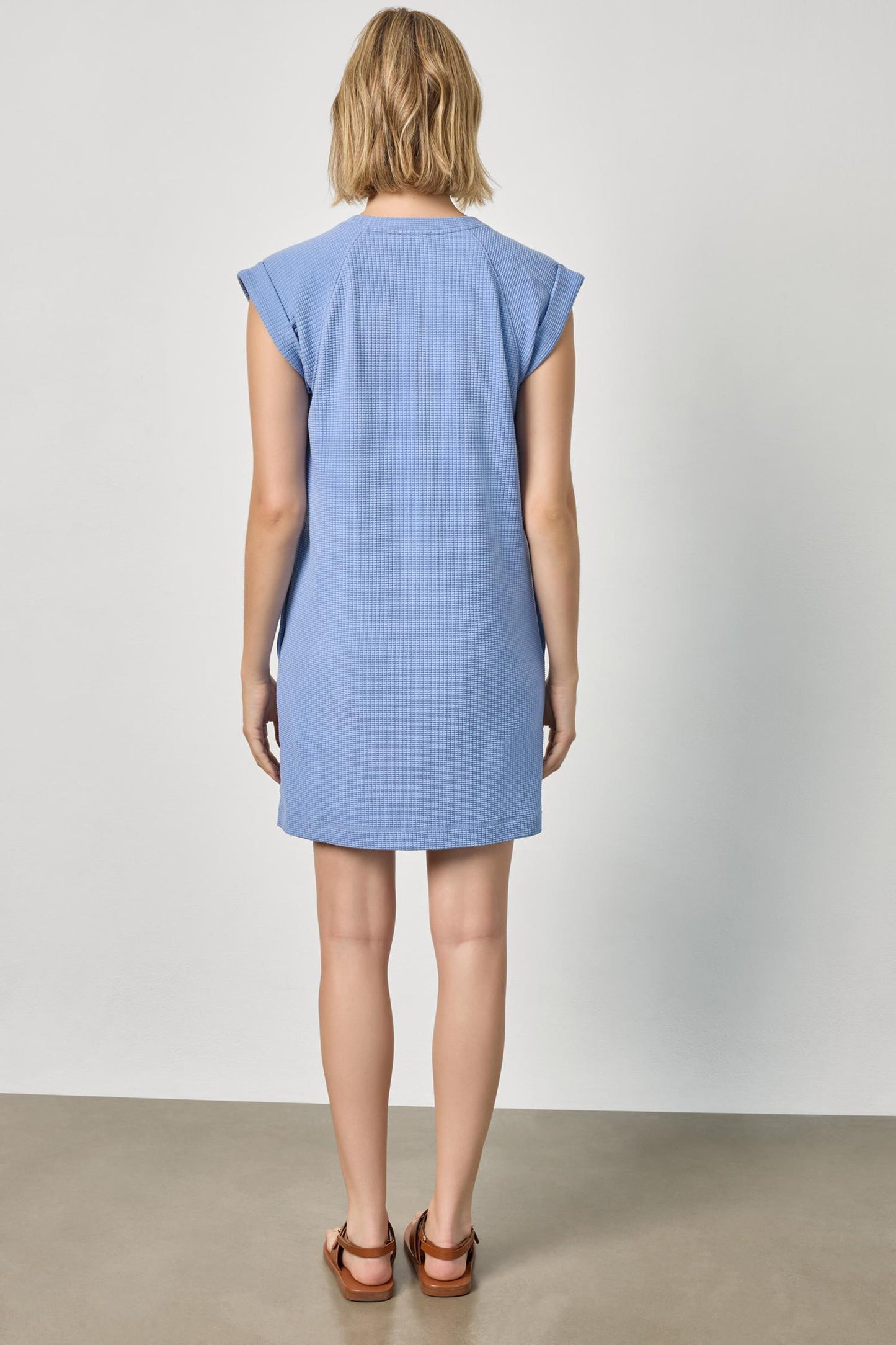 Saddle Sleeve Shift Dress - Bluebird