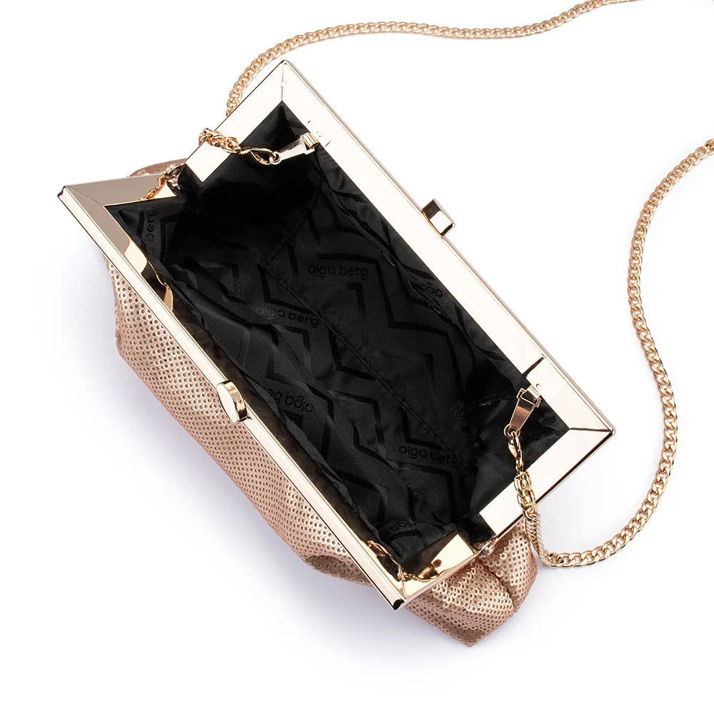 Blush Sequin Clutch