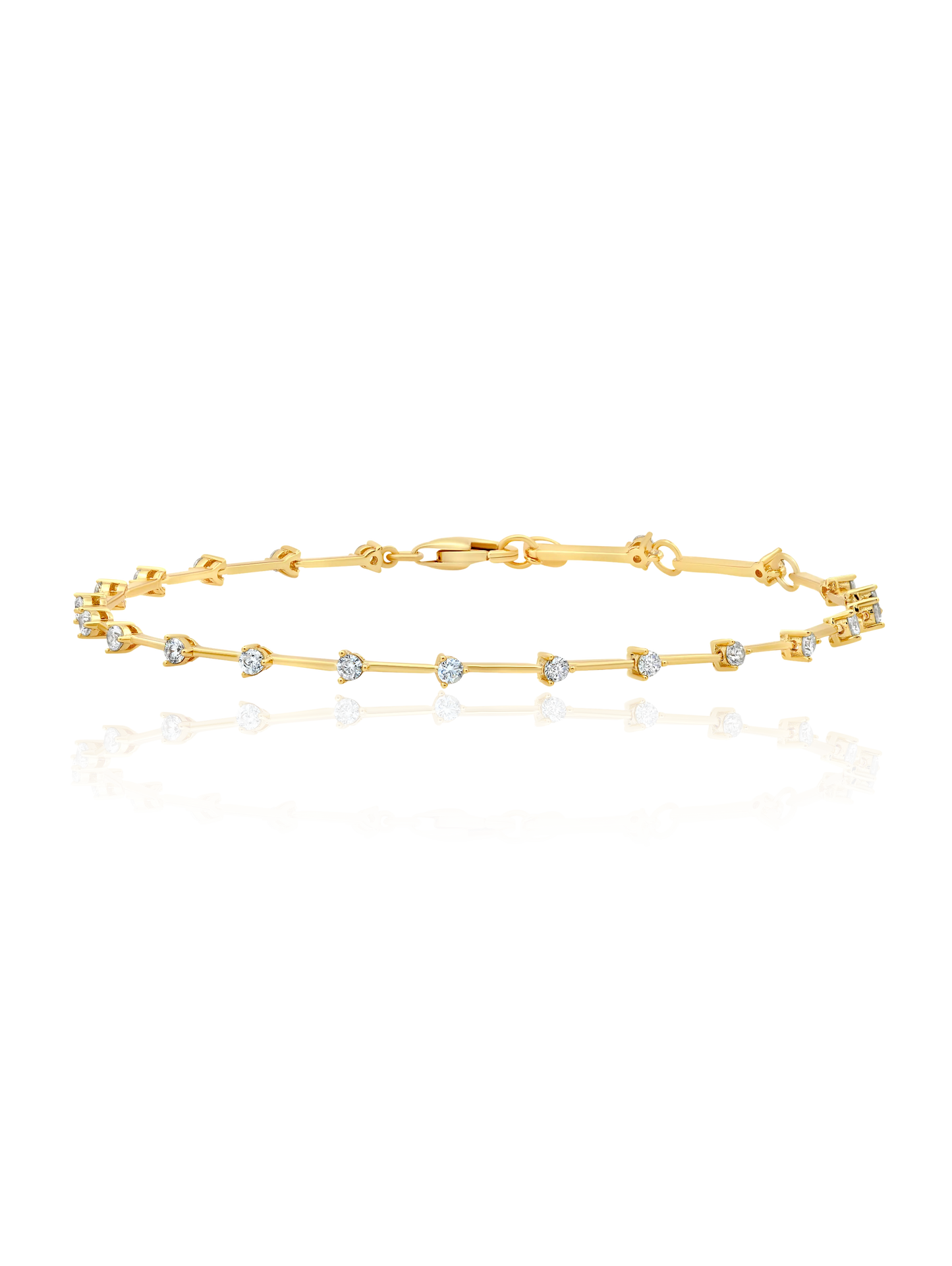 Bar Bracelet with Repeating 2mm Stones