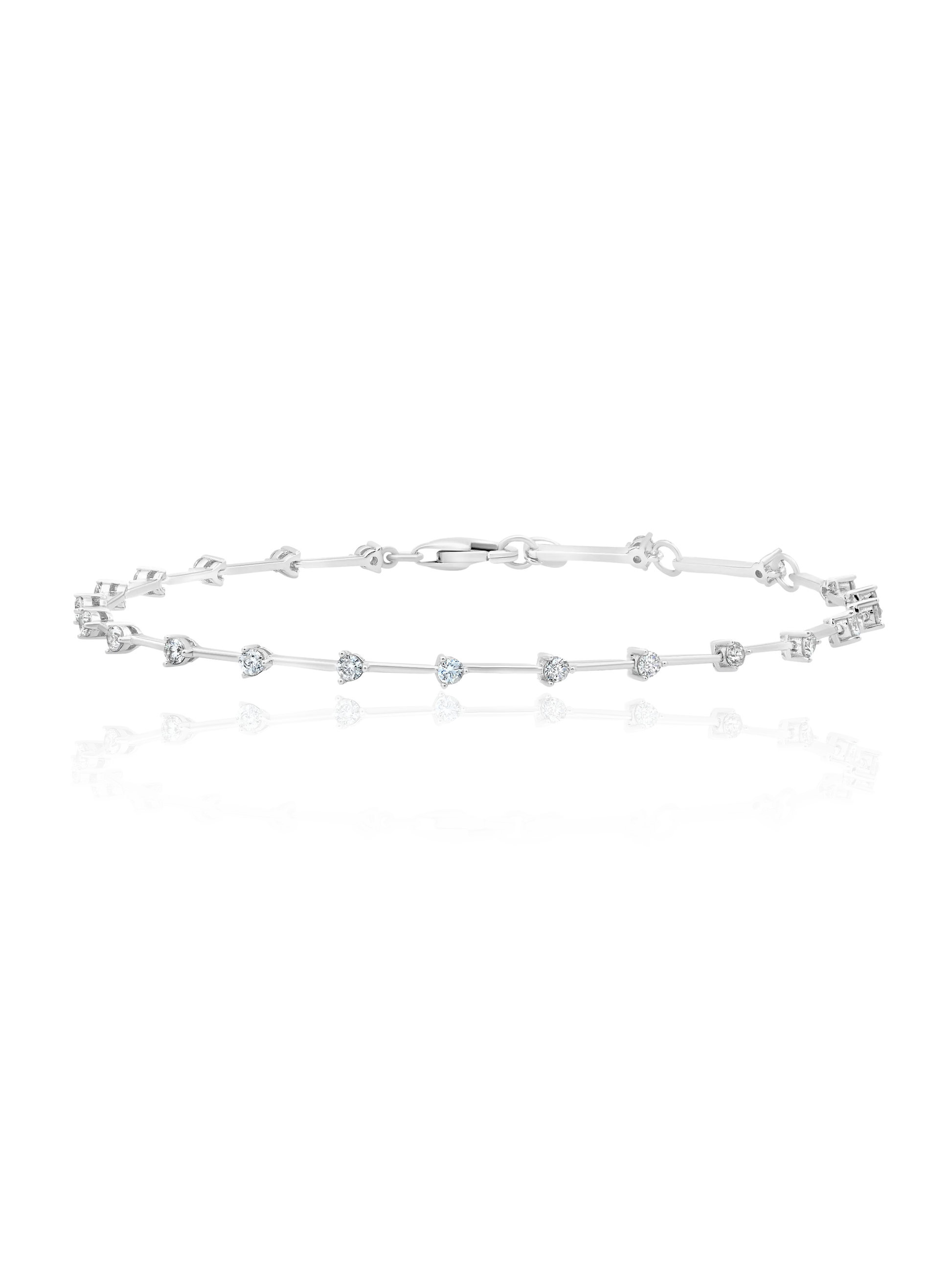 Bar Bracelet with Repeating 2mm Stones