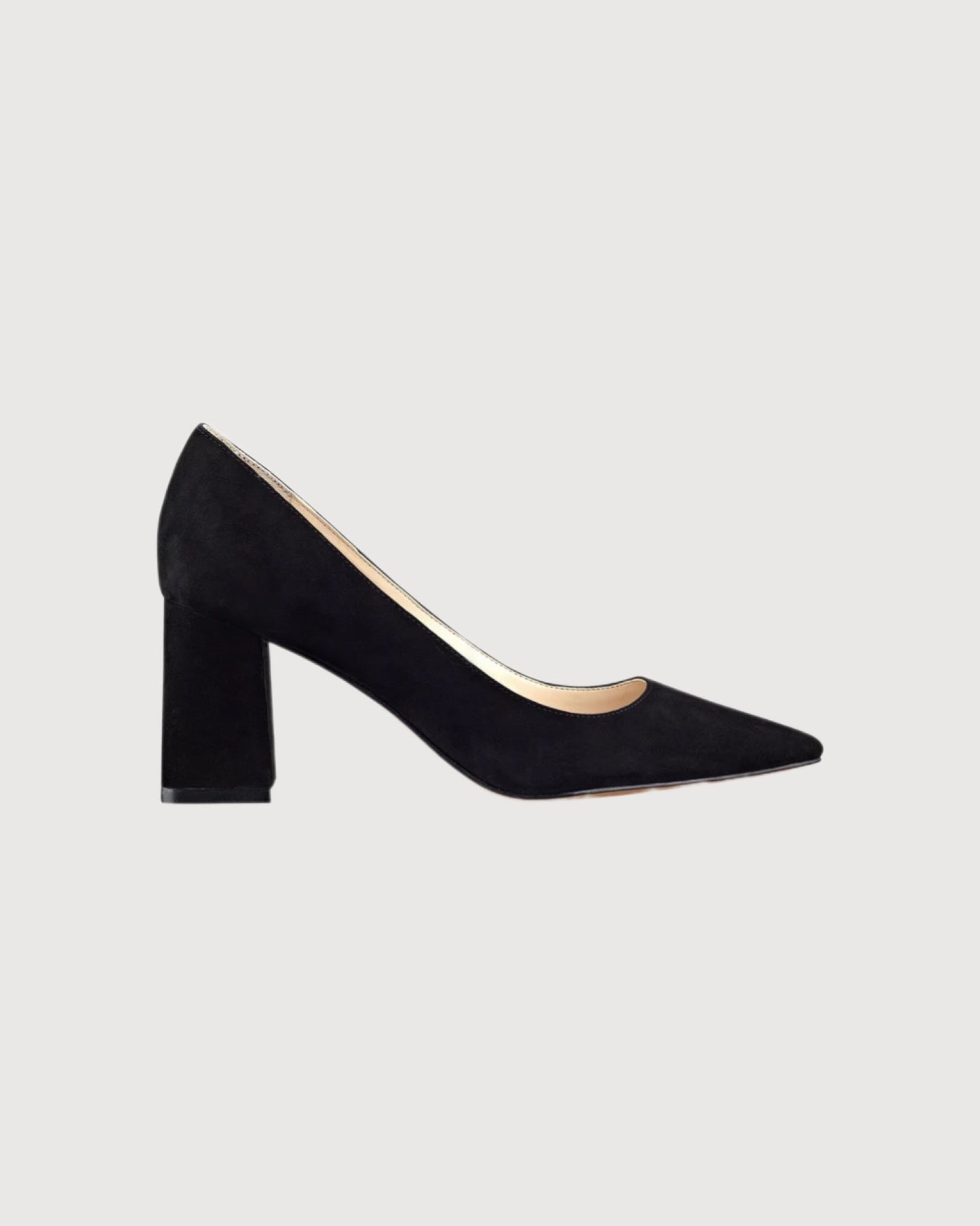 Zala Black Suede Pump.