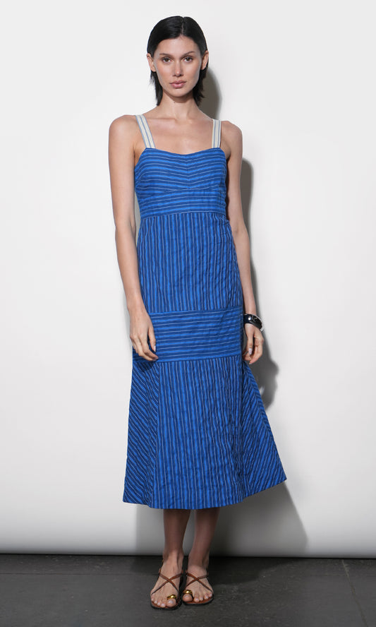 Gail Stripe Work Midi Dress