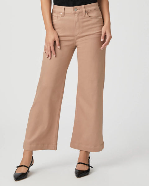 Anessa Wide Leg Jean - French Latte Luxe Coating