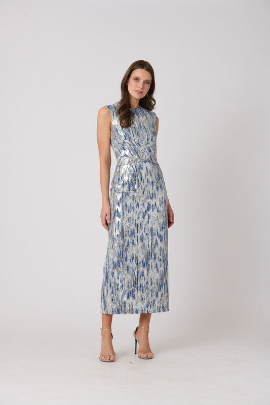 Light Blue/Beige/Silver