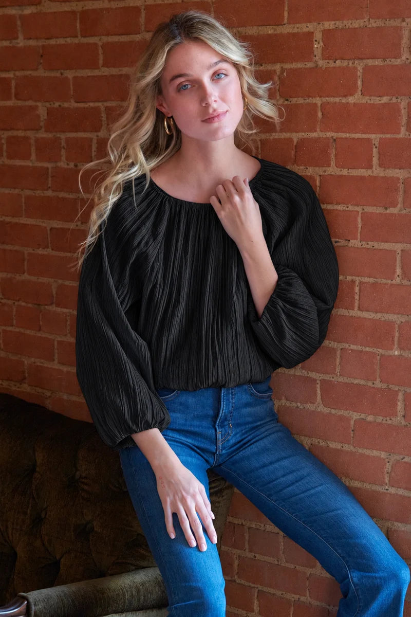Cameron Blouse - Black Crush