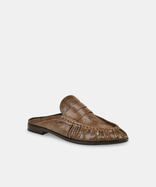 MOCHA EMBOSSED LEATHER
