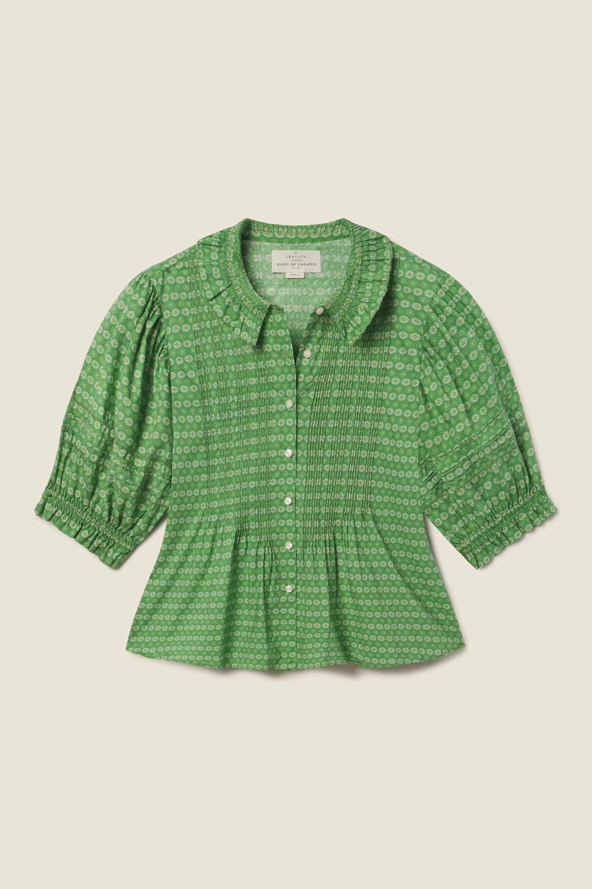 Jess Blouse Green Medallion