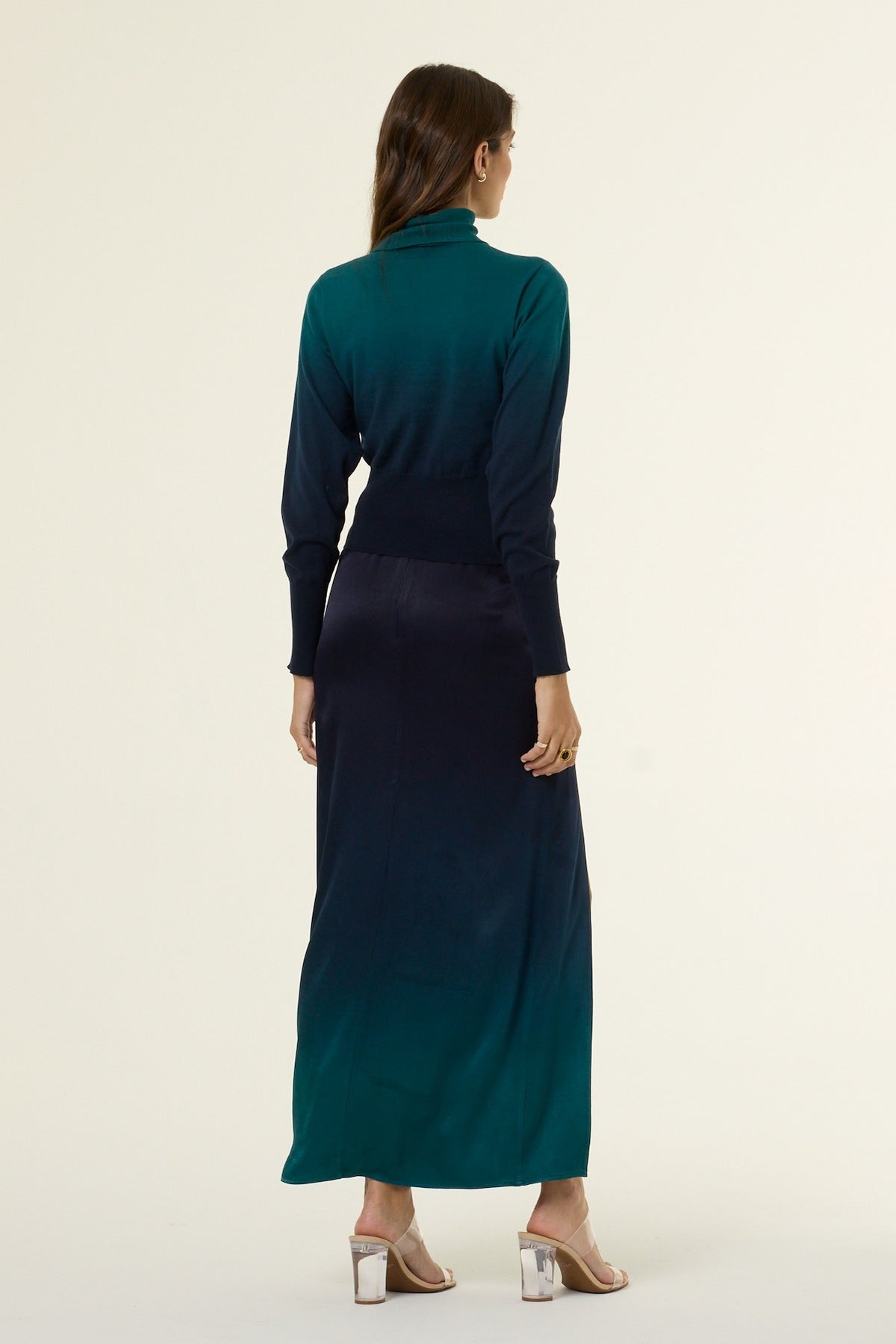 Lane Turtle Neck // Transformative Teal Ombre