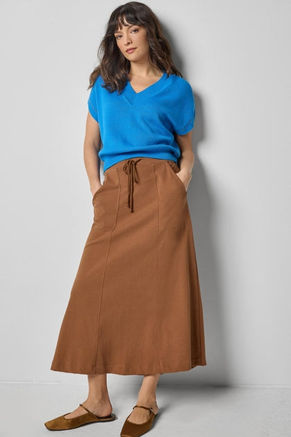 V-Neck Wedge Sweater - Dutch Blue