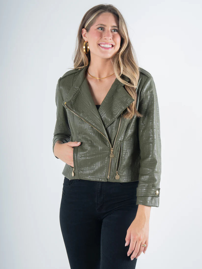 Mia Moto Olive Night Jacket