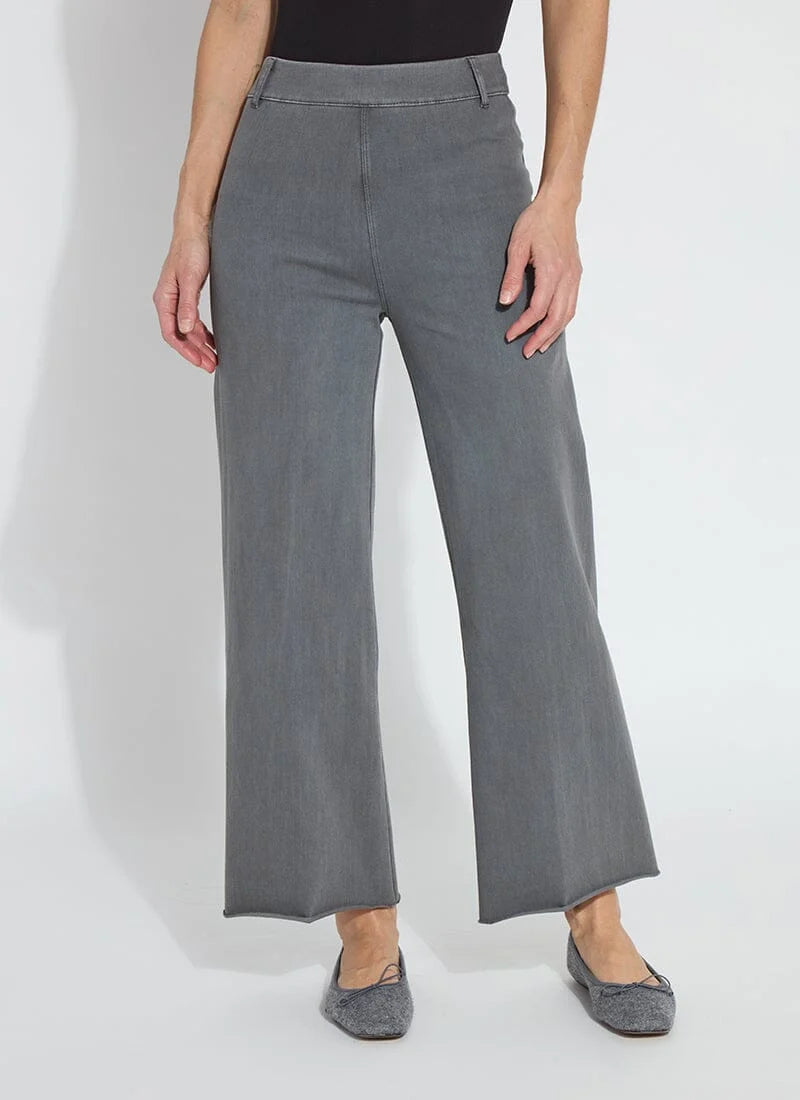 Erin Wide Leg Denim Pant - Charcoal