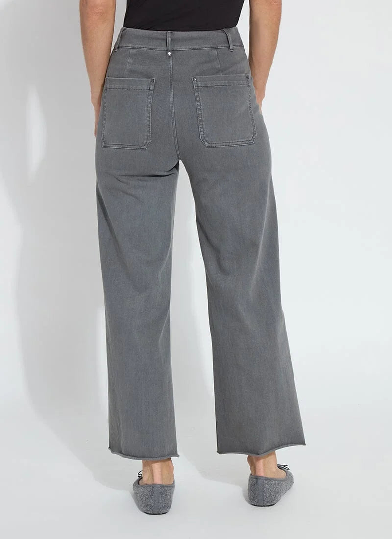 Erin Wide Leg Denim Pant - Charcoal