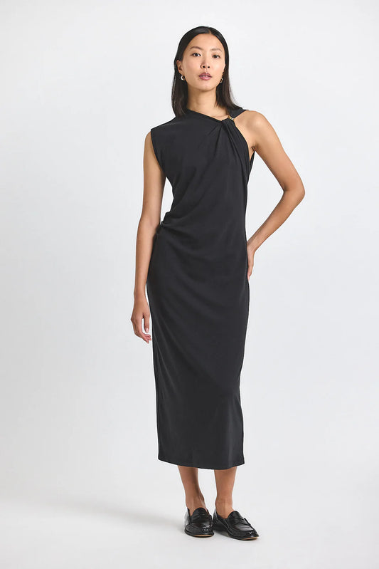 Evelise Asymmetric Twist Dress