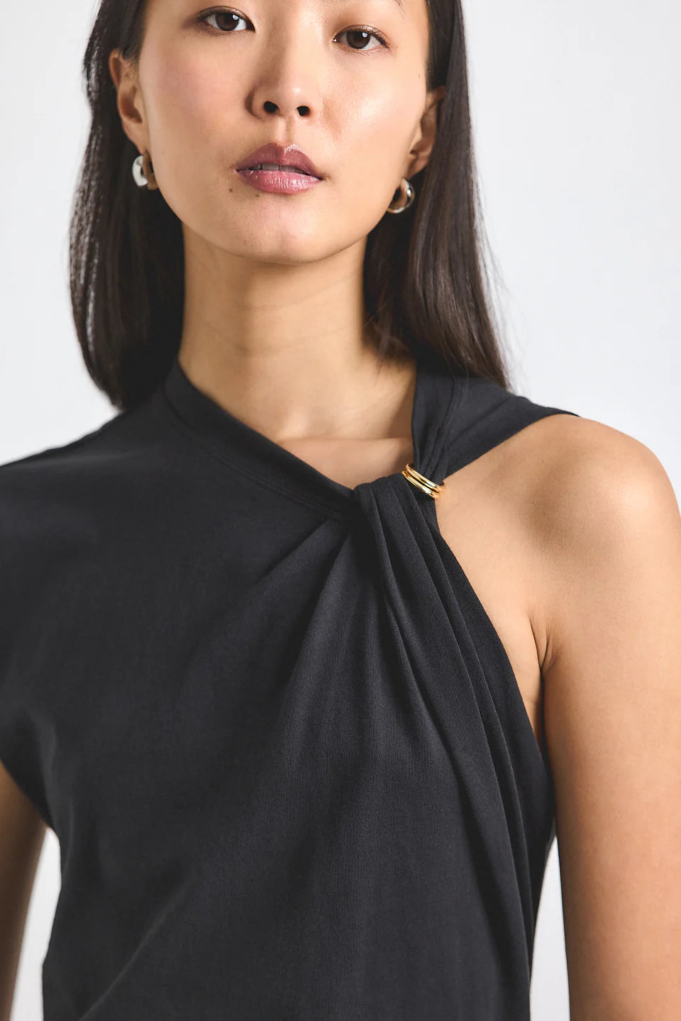 Evelise Asymmetric Twist Dress