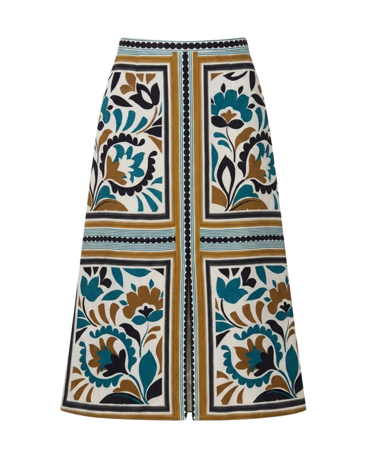 FA26 Clara Skirt-Stained Glass Floral