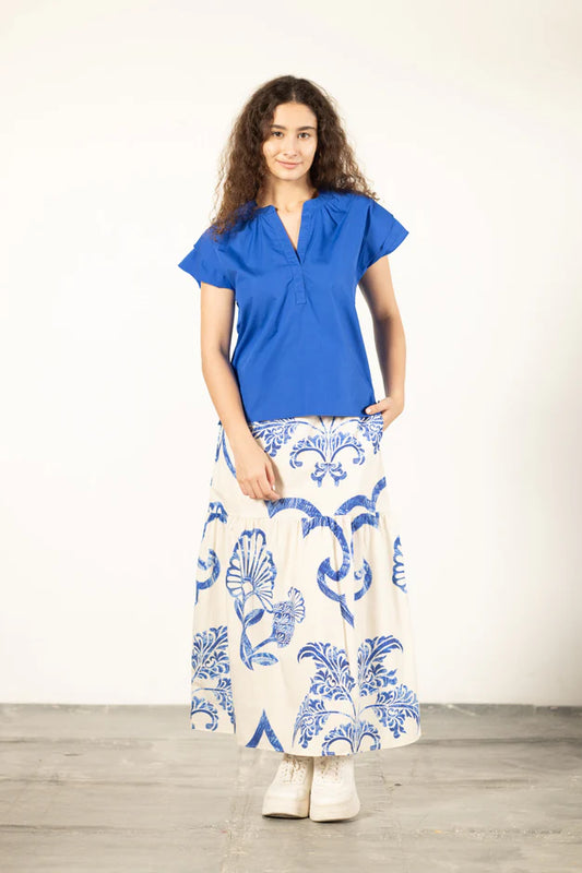 Ada Skirt - Blue Fresco