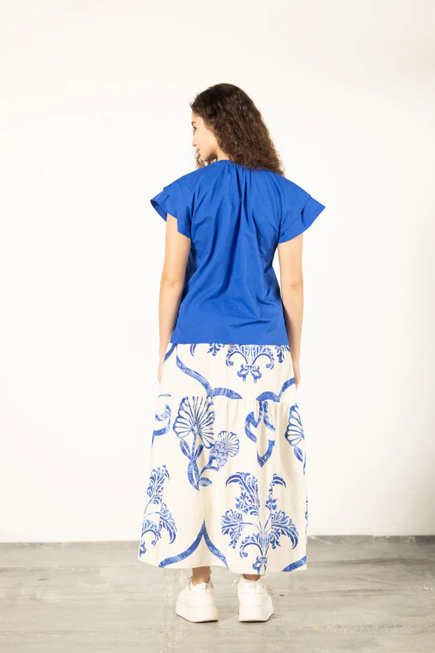 Ada Skirt - Blue Fresco