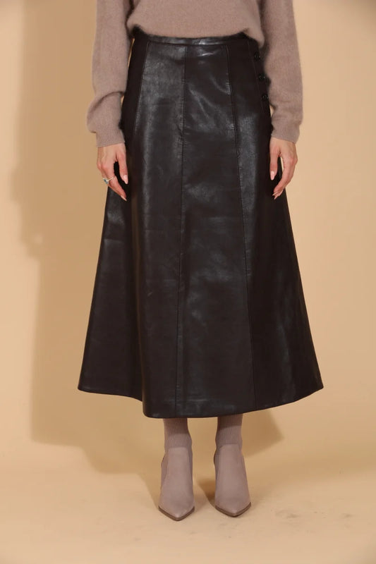 A-Line Mini Skirt - Brown