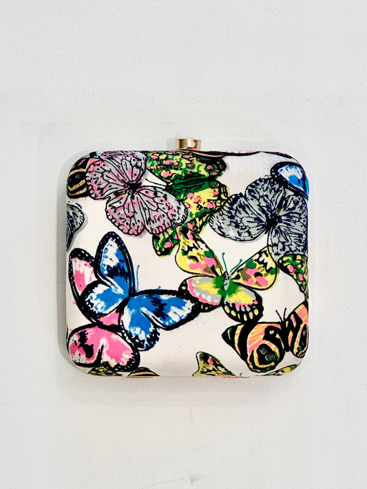 Multi Color Flower Clutch