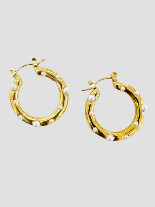 Pearl Hoop Earring