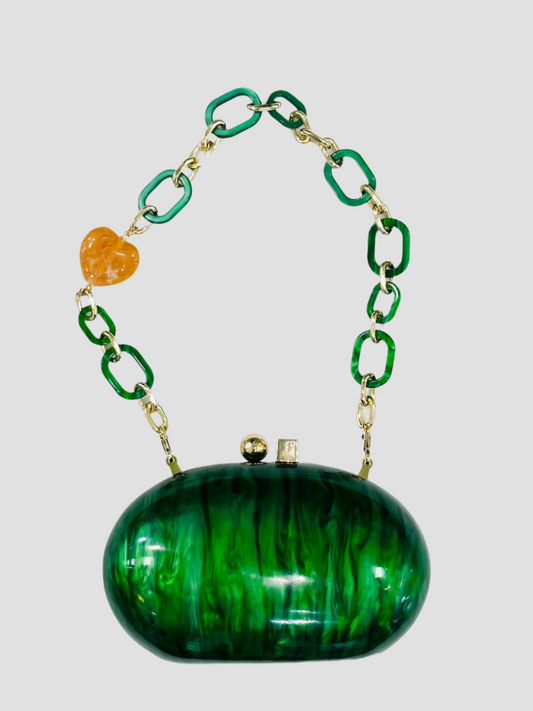Oval Emerald Clutch