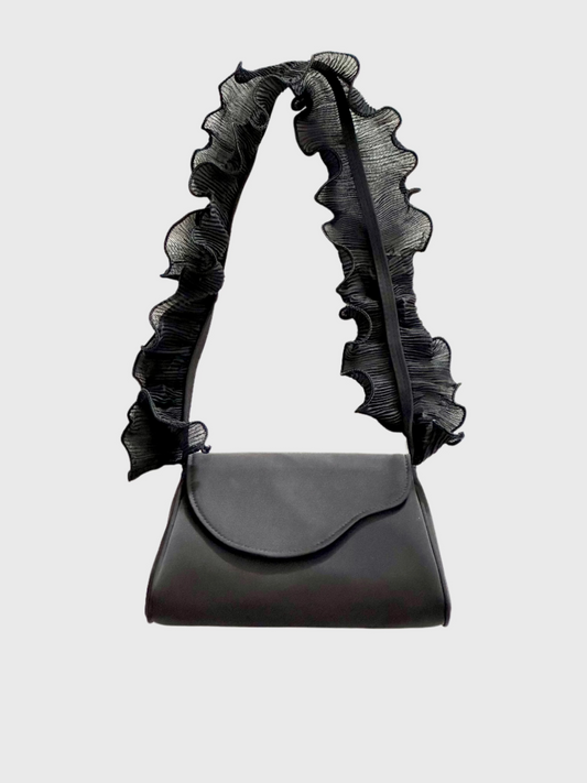 Evening Bag with Ruffle Strap