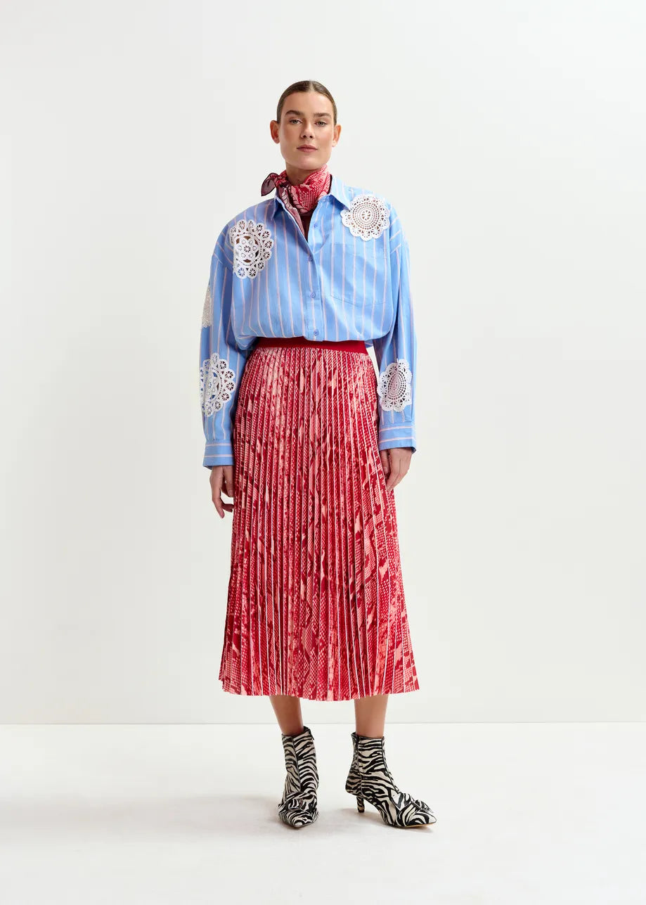 Indira Pleated Midi Skirt