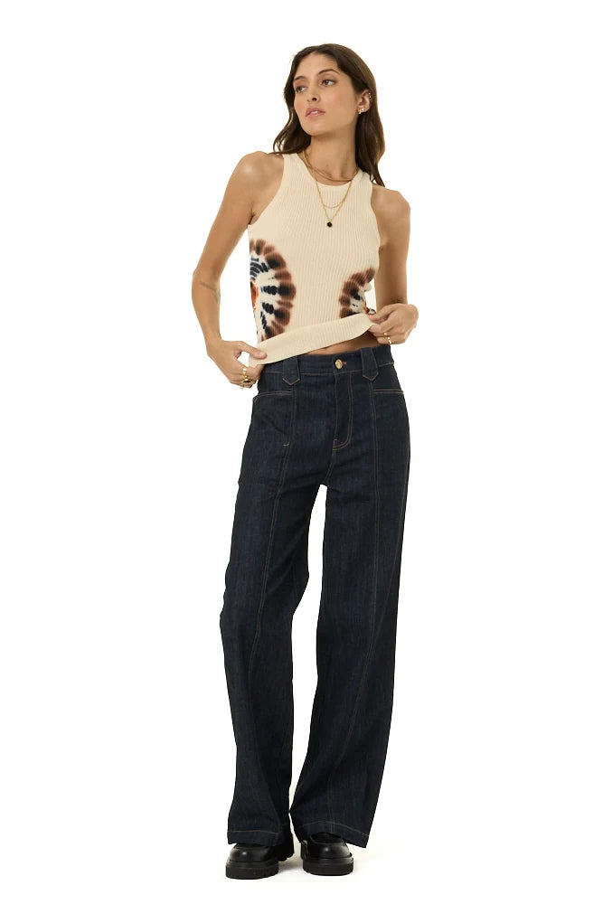 Meero Straight Leg Pant - Dark Indigo Denim