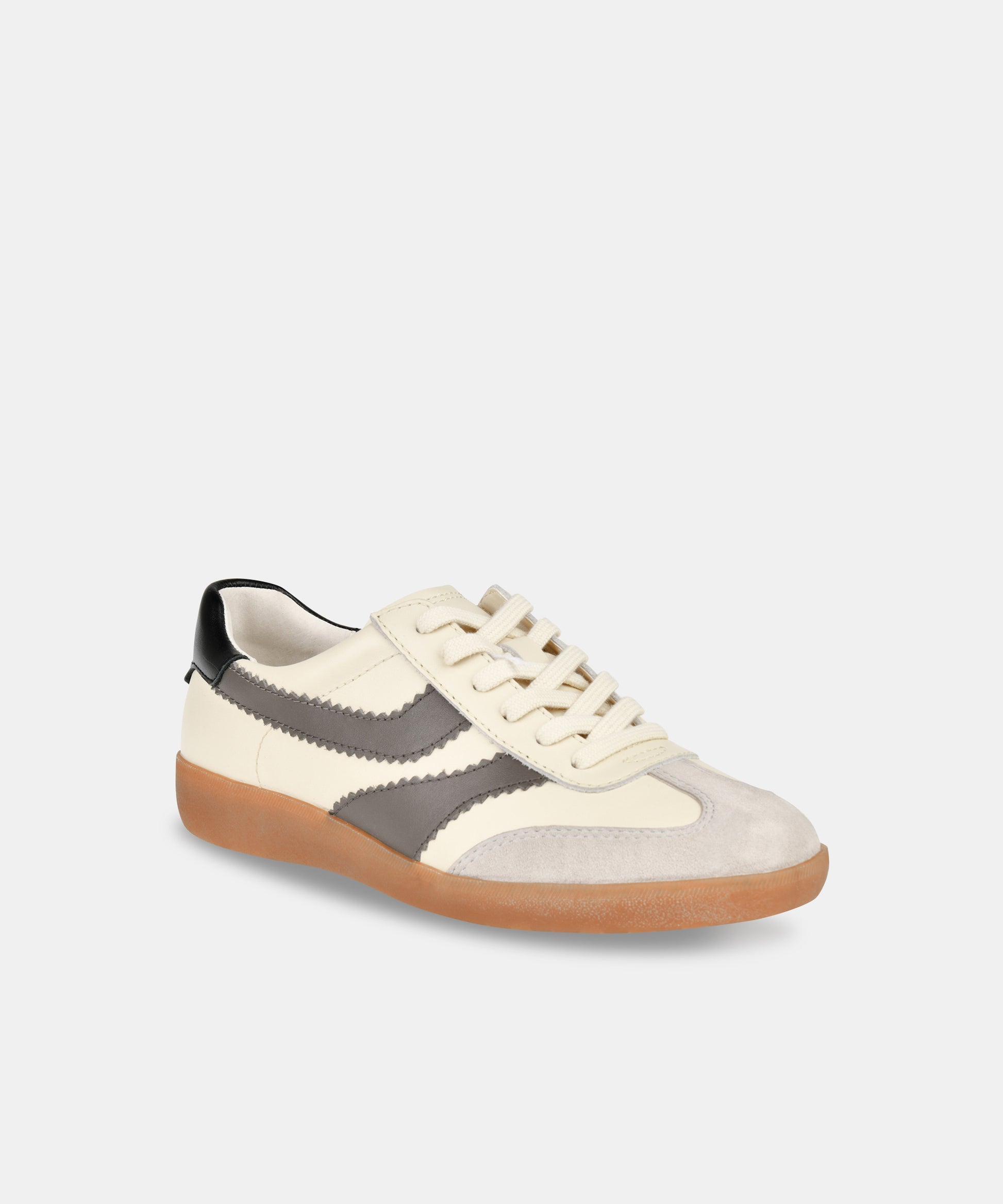 WHITE/GREY LEATHER