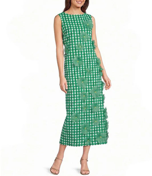 Origami Gingham Dress