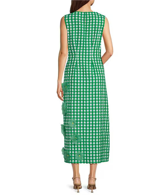 Origami Gingham Dress